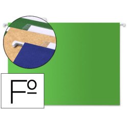 Carpeta colgante liderpapel folio verde