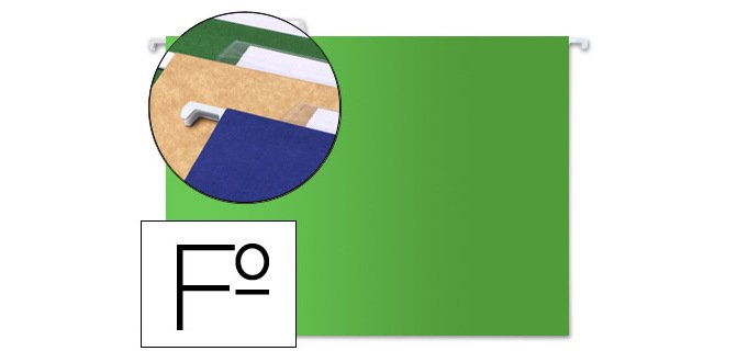 Carpeta colgante liderpapel folio verde