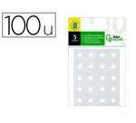 Arandela autoadhesiva liderpapel blanca blister de 100 unidades