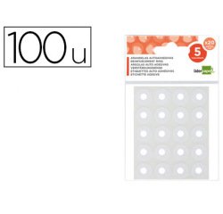 Arandela autoadhesiva liderpapel blanca blister de 100 unidades