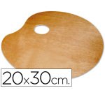 Paleta madera liderpapel ovalada tamaño 20x30 cm grosor 0,3 cm