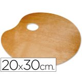 Paleta madera lidercolor ovalada tamaño 20x30 cm grosor 0,3 cm