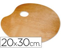 Paleta madera lidercolor ovalada tamaño 20x30 cm grosor 0,3 cm
