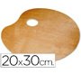 Paleta madera liderpapel ovalada tamaño 20x30 cm grosor 0,3 cm