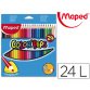 Lapices de colores maped triangulares caja de 24 unidades colores surtidos