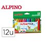 Lapices cera alpinotrix triangulares caja 12 colores