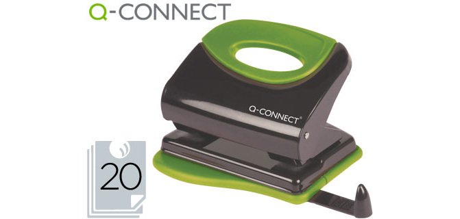 Taladrador q-connect kf00995 metalico con empuñadura de caucho capacidad 20 hojas