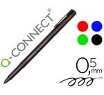Rotulador q-connect retroproyeccion punta fibra super fina redonda 0,5 mm permanente bolsa 4 rotuladores