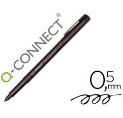 Rotulador q-connect retroproyeccion punta fibra super fina redonda 0,5 mm permanente negro