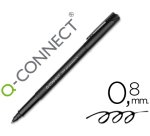 Rotulador q-connect retroproyeccion punta fibra media redonda 0,8 mm permanente negro