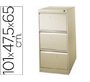 Archivador metálico 3 cajones antivuelco para carpetas A4 y Folio beige