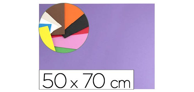 Goma eva liderpapel 50x70cm 60g/m2 espesor 1.5mm lila