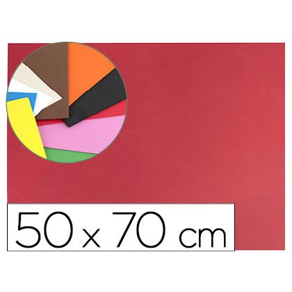 Goma eva liderpapel 50x70cm 60g/m2 espesor 1.5mm rojo