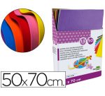 Goma eva liderpapel expositor de 50 planchasx10 colores surtidos 50x70 cm 1,5 mm espesor