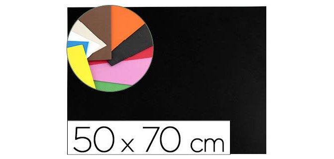 Goma eva liderpapel 50x70cm 60g/m2 espesor 1.5mm negro