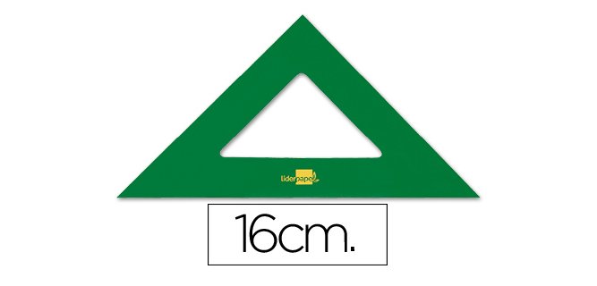 Escuadra liderpapel 16 cm acrilico verde