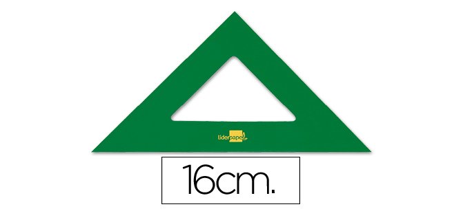 Escuadra liderpapel 16 cm acrilico verde
