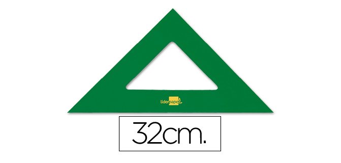 Escuadra liderpapel 32 cm acrilico verde