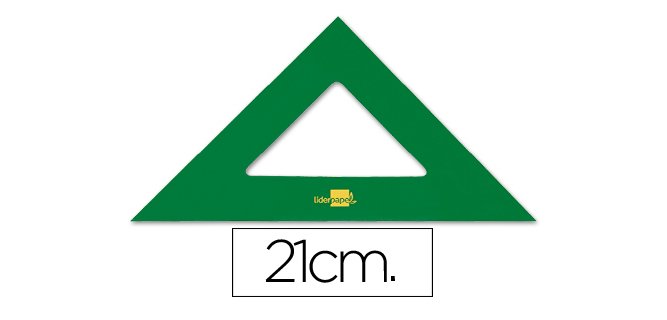Escuadra liderpapel 21 cm acrilico verde