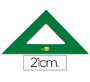 Escuadra liderpapel 21 cm acrilico verde
