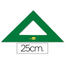 Escuadra liderpapel 25 cm acrilico verde