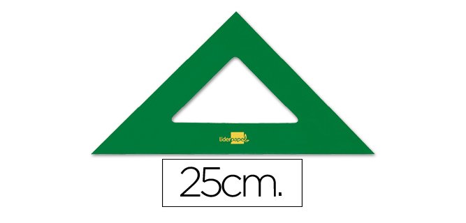 Escuadra liderpapel 25 cm acrilico verde