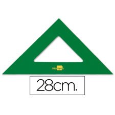 Escuadra liderpapel 28 cm acrilico verde