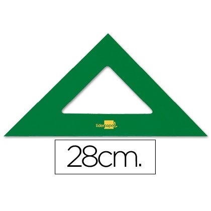 Escuadra liderpapel 28 cm acrilico verde