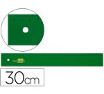 Regla liderpapel 30 cm acrilico verde