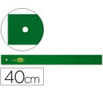 Regla liderpapel 40 cm acrilico verde