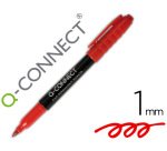 Rotulador q-connect para cd/dvd punta fibra permanente rojo punta redonda 1 mm