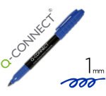 Rotulador q-connect para cd/dvd punta fibra permanente azul punta redonda 1 mm