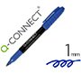 Rotulador q-connect para cd/dvd punta fibra permanente azul punta redonda 1 mm
