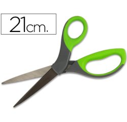 Tijera q-connect mango caucho 8\" 21 cm blister