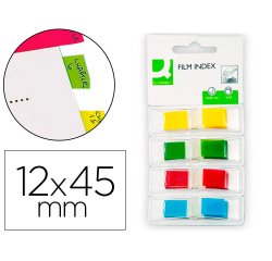Banderitas separadoras q-connect dispensador 4 colores 35 hojas por color