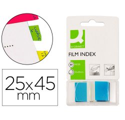 Banderitas separadoras q-connect azules dispensador de 50 unidades