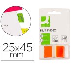 Banderitas separadoras q-connect naranjas dispensador de 50 unidades