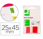 Banderitas separadoras q-connect rojas dispensador de 50 unidades