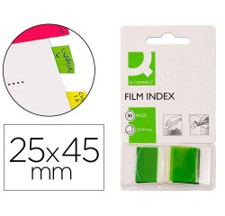 Banderitas separadoras q-connect verdes dispensador de 50 unidades