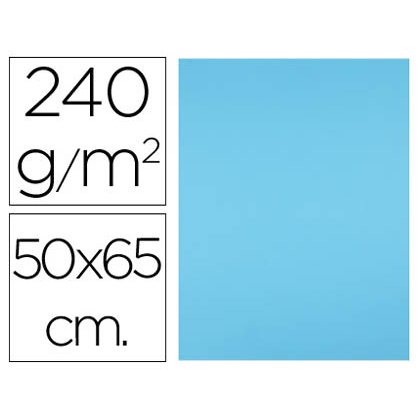 Cartulina liderpapel 50x65 cm 240g/m2 azul turquesa