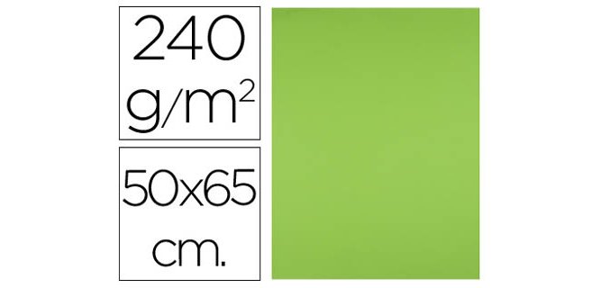 Cartulina liderpapel 50x65 cm 240g/m2 verde hierba