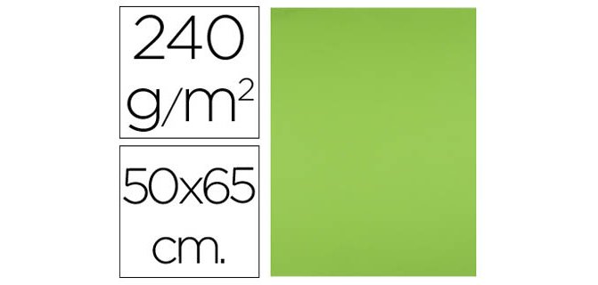 Cartulina liderpapel 50x65 cm 240g/m2 verde hierba