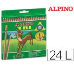 Lapices de colores alpino tri estuche de 24 colores surtidos