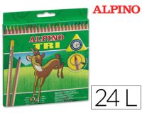 Lapices de colores alpino tri estuche de 24 colores surtidos