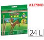 Lapices de colores alpino tri estuche de 24 colores surtidos