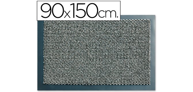 Alfombra fast-paperflow antipolvo lavable gris 90x150 cm
