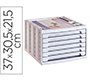 Fichero cajones de sobremesa archivo 2000 305x370x215 mm bandeja organizadora superior 6 cajones gris opaco