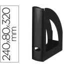 Revistero plastico q-connect negro opaco 100% reciclado