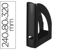Revistero plastico q-connect negro opaco 100% reciclado