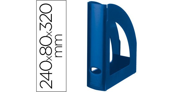 Revistero plastico q-connect azul opaco